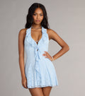 Sweet Like Sky Ruffle Lace Dress