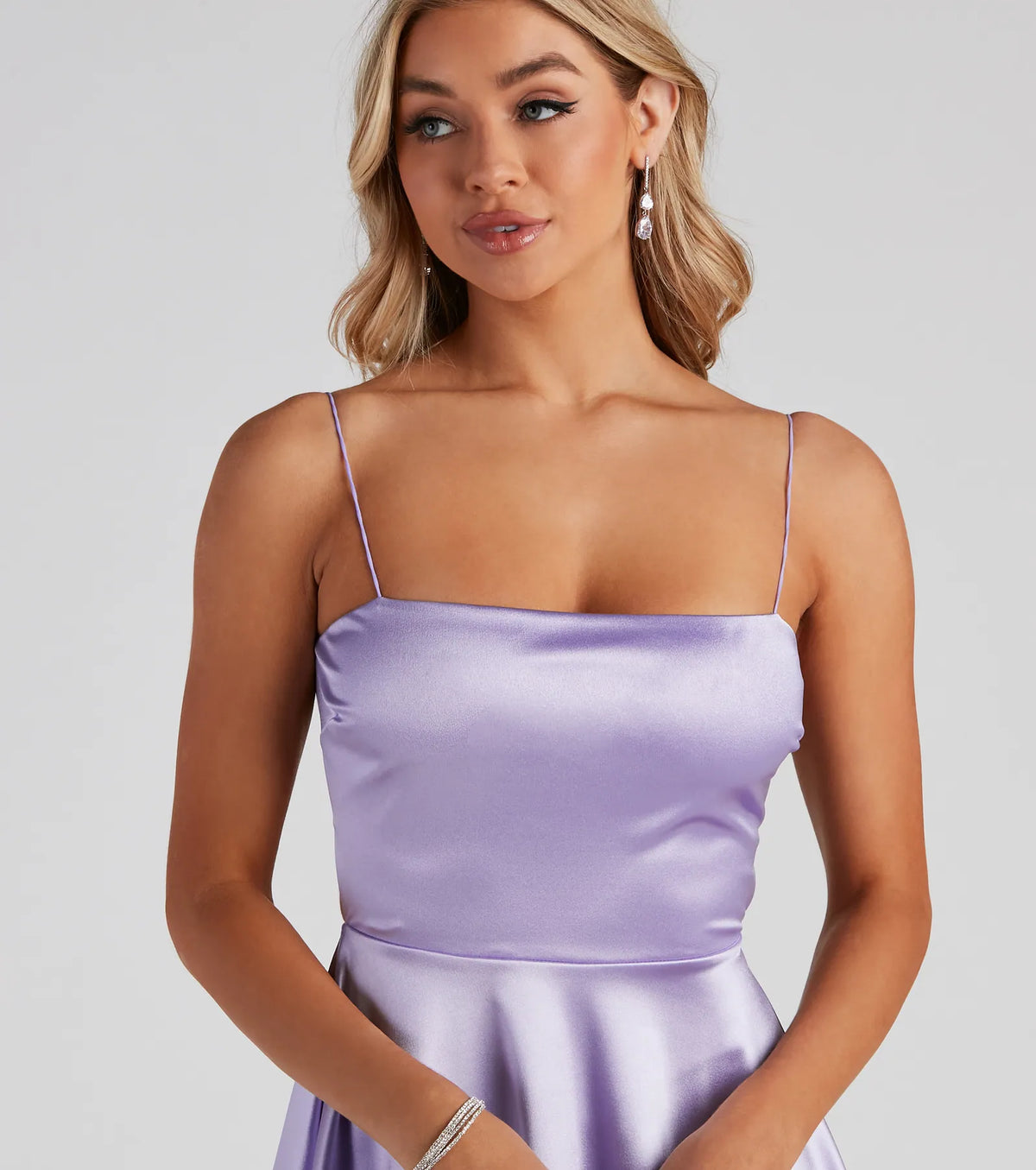 Grand Exit Satin Skater Dress