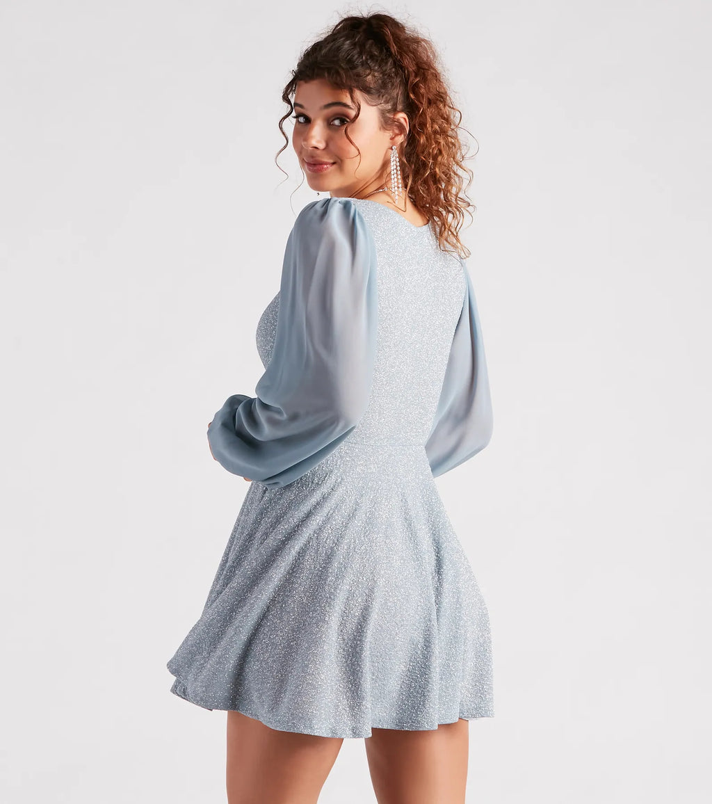 Captivate In Glitter Party Dress