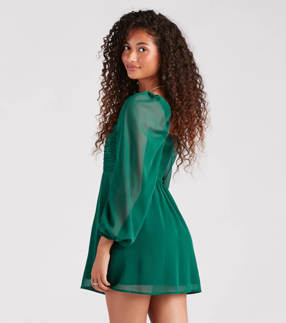 Air Of Romance Chiffon Skater Dress