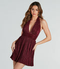Fun And Flirty Halter Neck Skater Dress