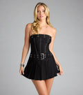 Get It Girl Belted Skater Dress