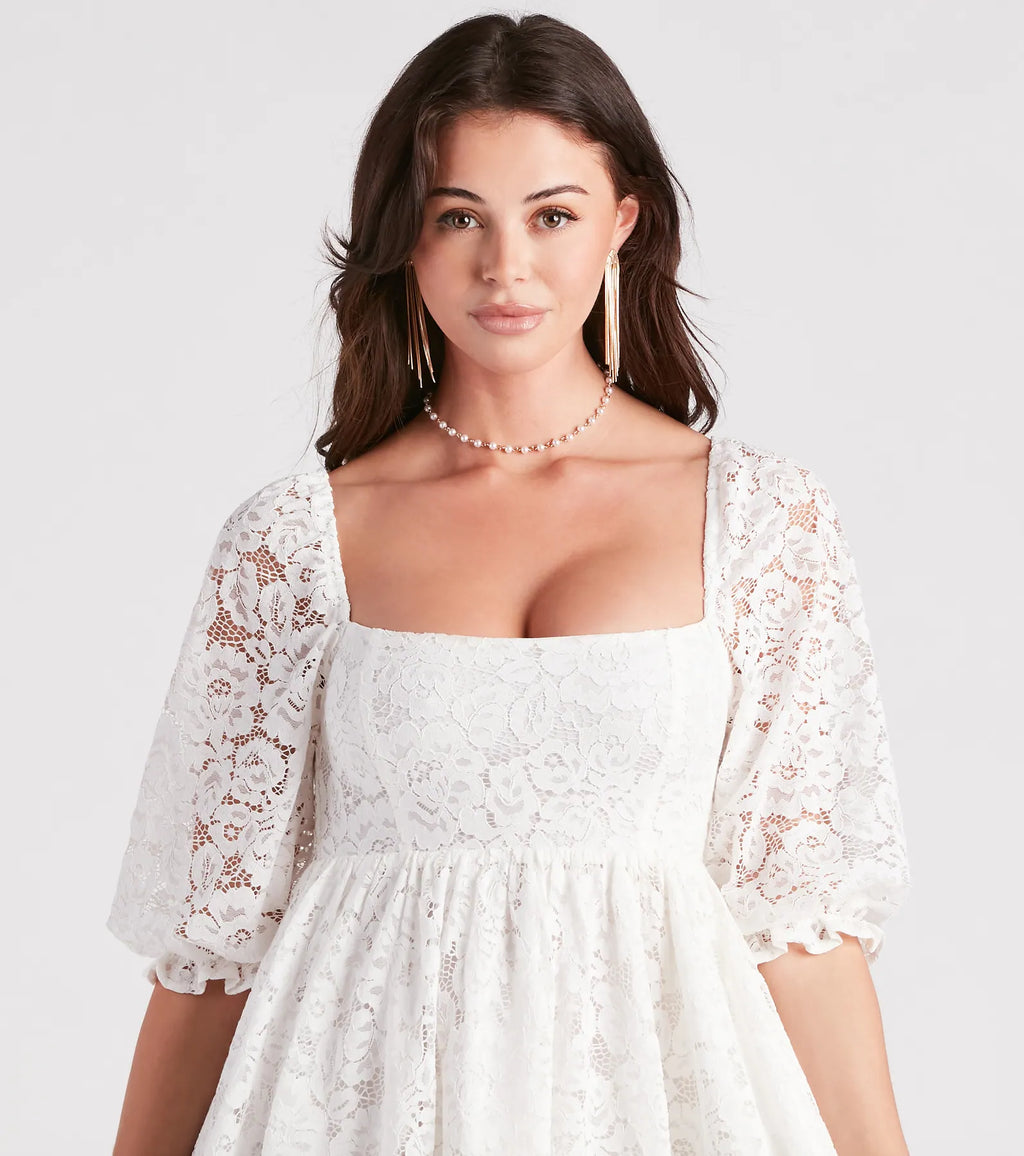 Language Of Romance Lace Babydoll Dress