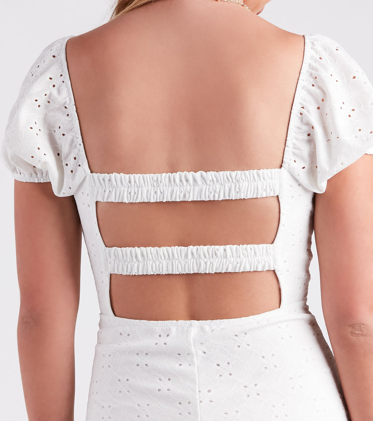 Dear Summer Eyelet Lace Open Back Dress