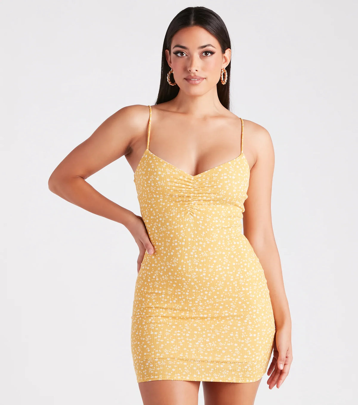 Subtle Love Ditsy Floral Mini Dress