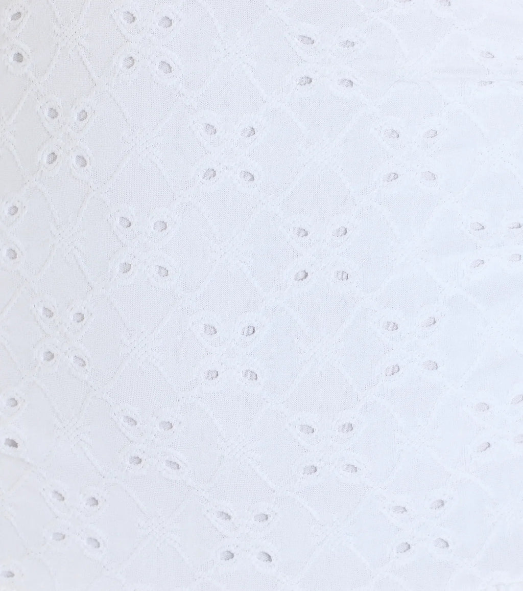 Looking Sweet Eyelet Knit Tiered Skater Dress