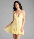 Ace The Test Open Tie Back Skater Dress
