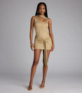 Wrap Star Cutout Mini Dress