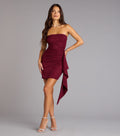 Spotlight Sparkle Glitter Ruffle Mini Tube Dress