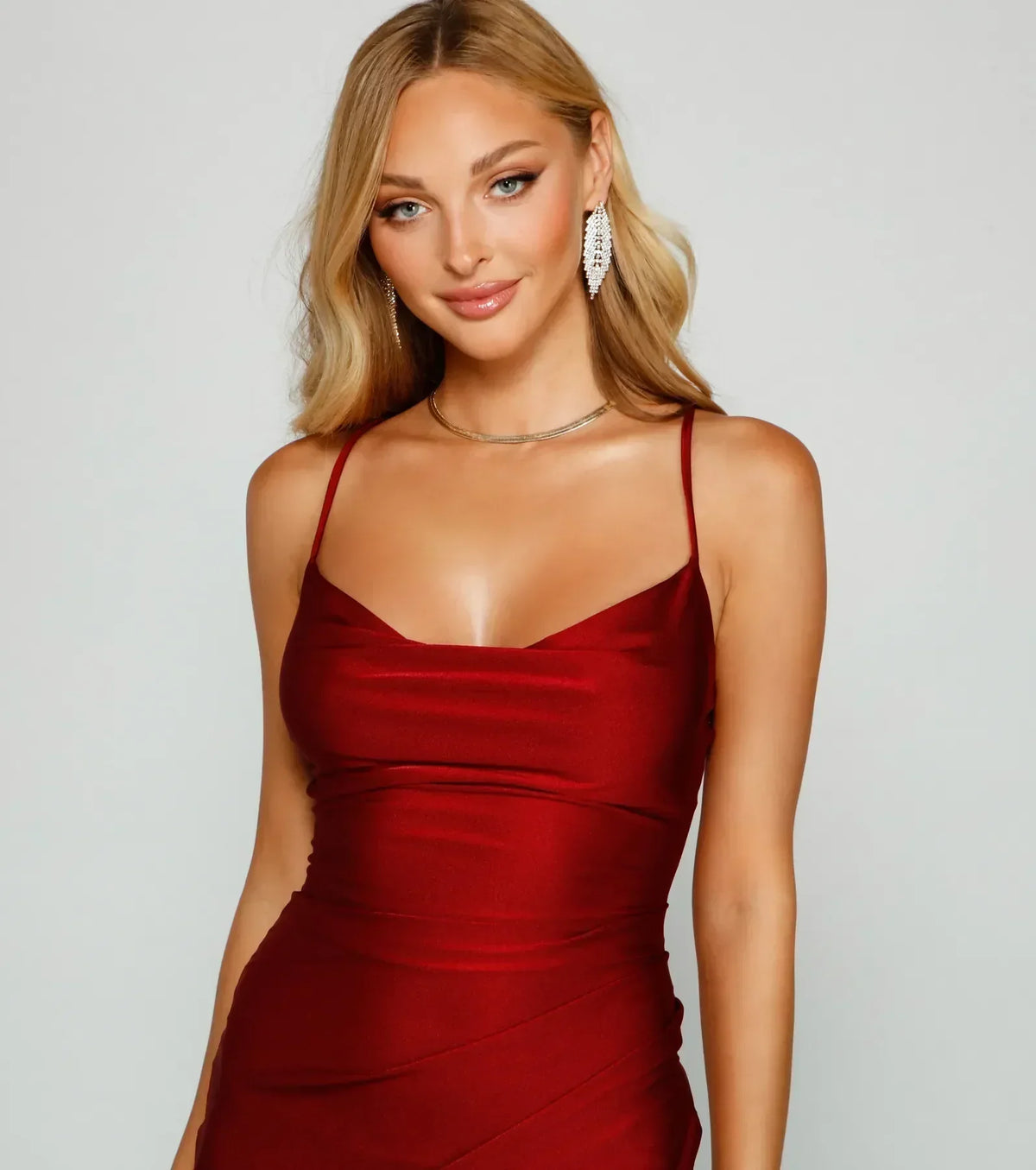 All The Right Moves Cowl Neck Mini Dress