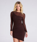 Enticing Always Bodycon Mesh Mini Dress