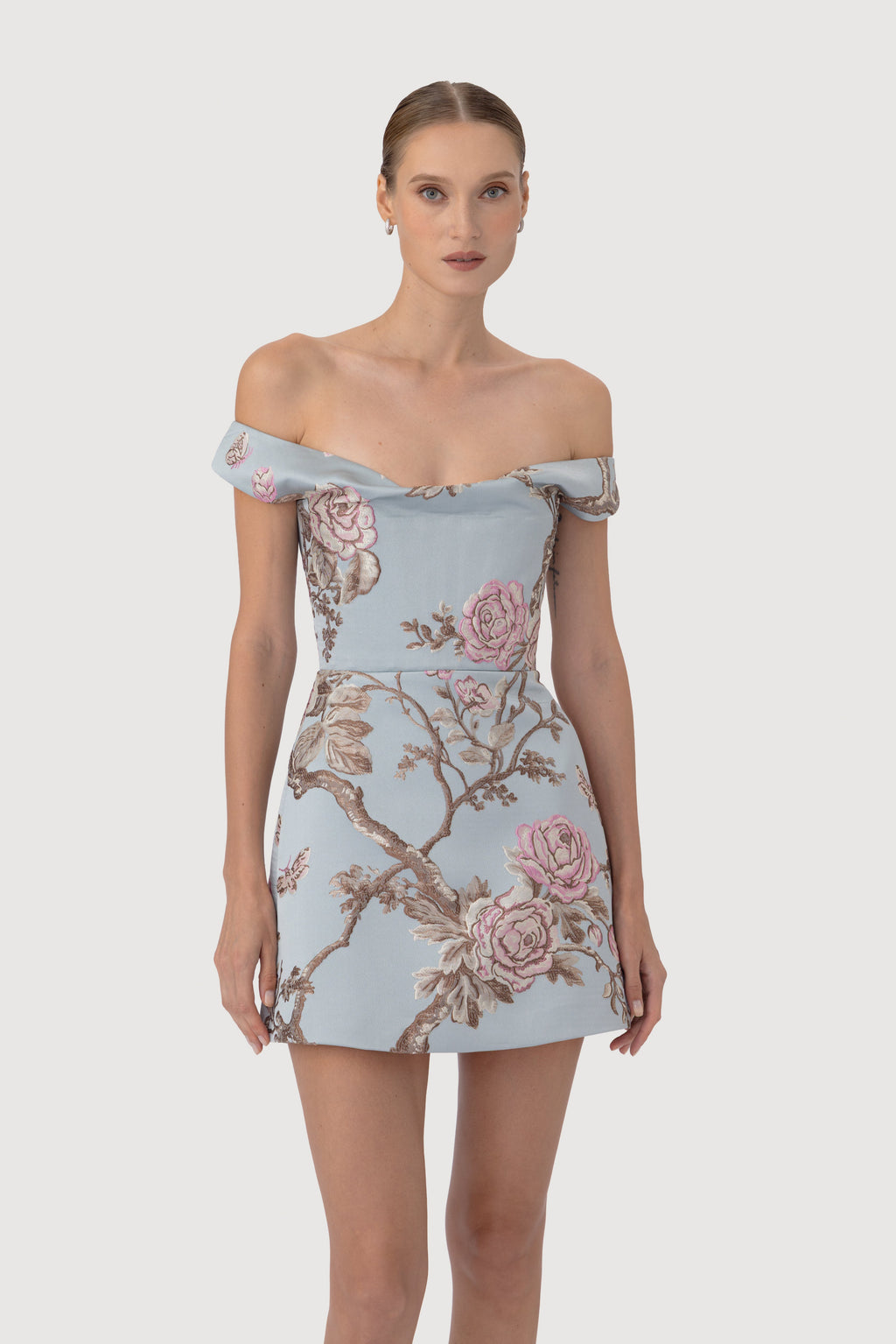 Bruna Brocade Mini Dress