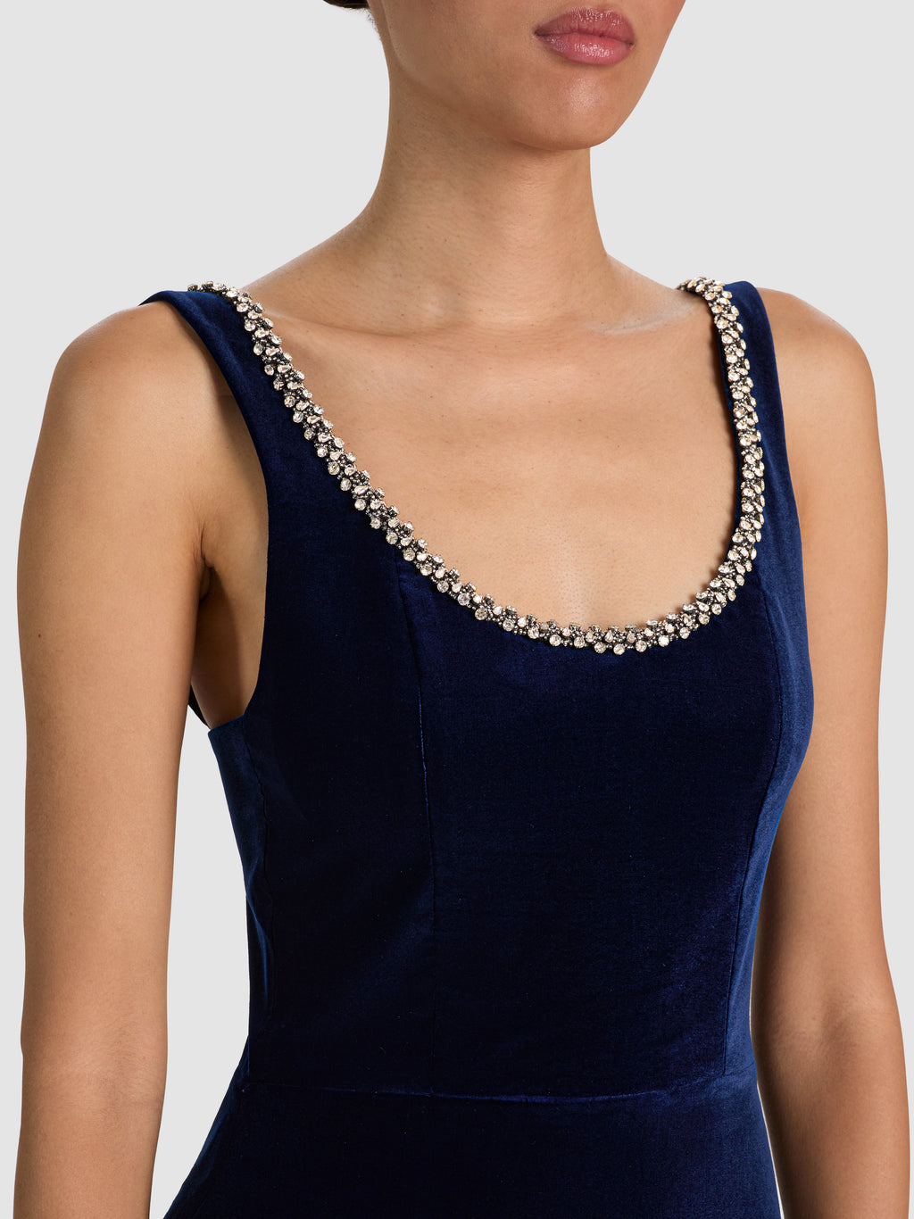 Charlotte Scoop Neck Mini Dress - Midnight Blue