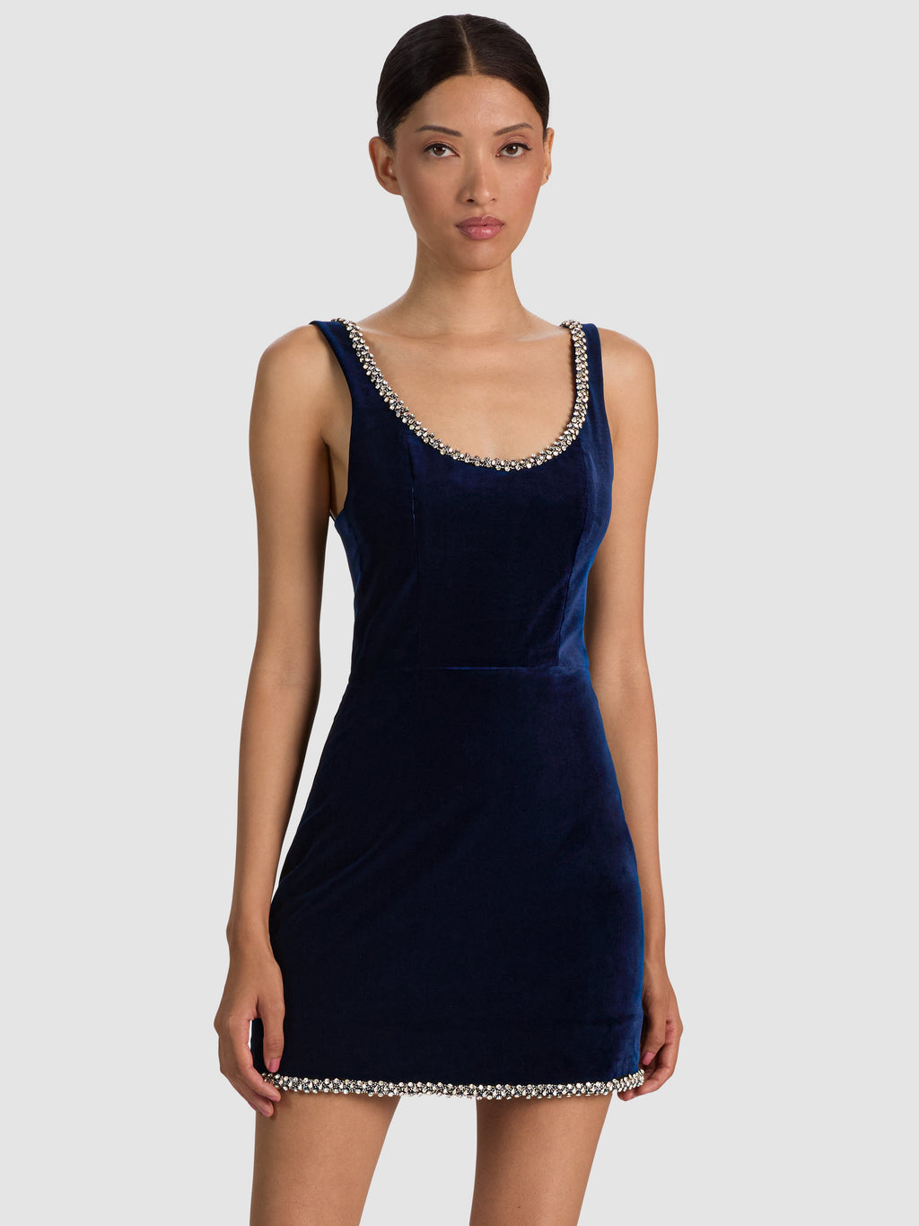 Charlotte Scoop Neck Mini Dress - Midnight Blue