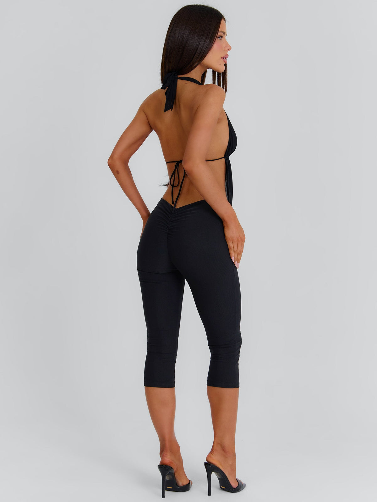 Abby Capri Jumpsuit Black
