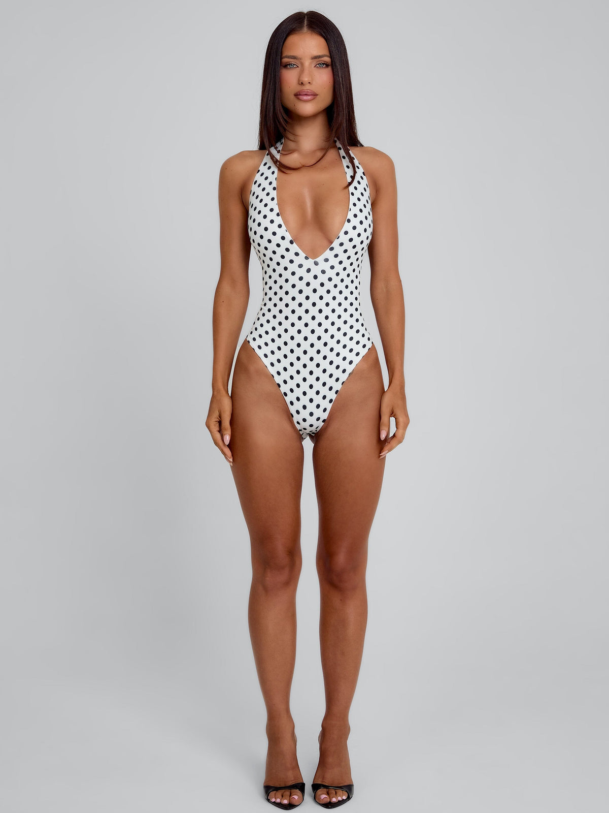 Ailina Bodysuit Black Polka Dot