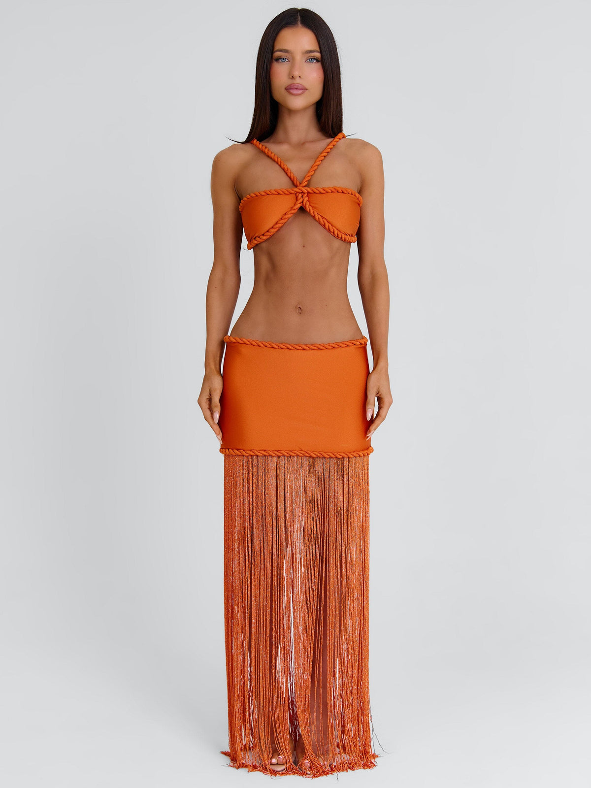 Angeline Crop Top Orange