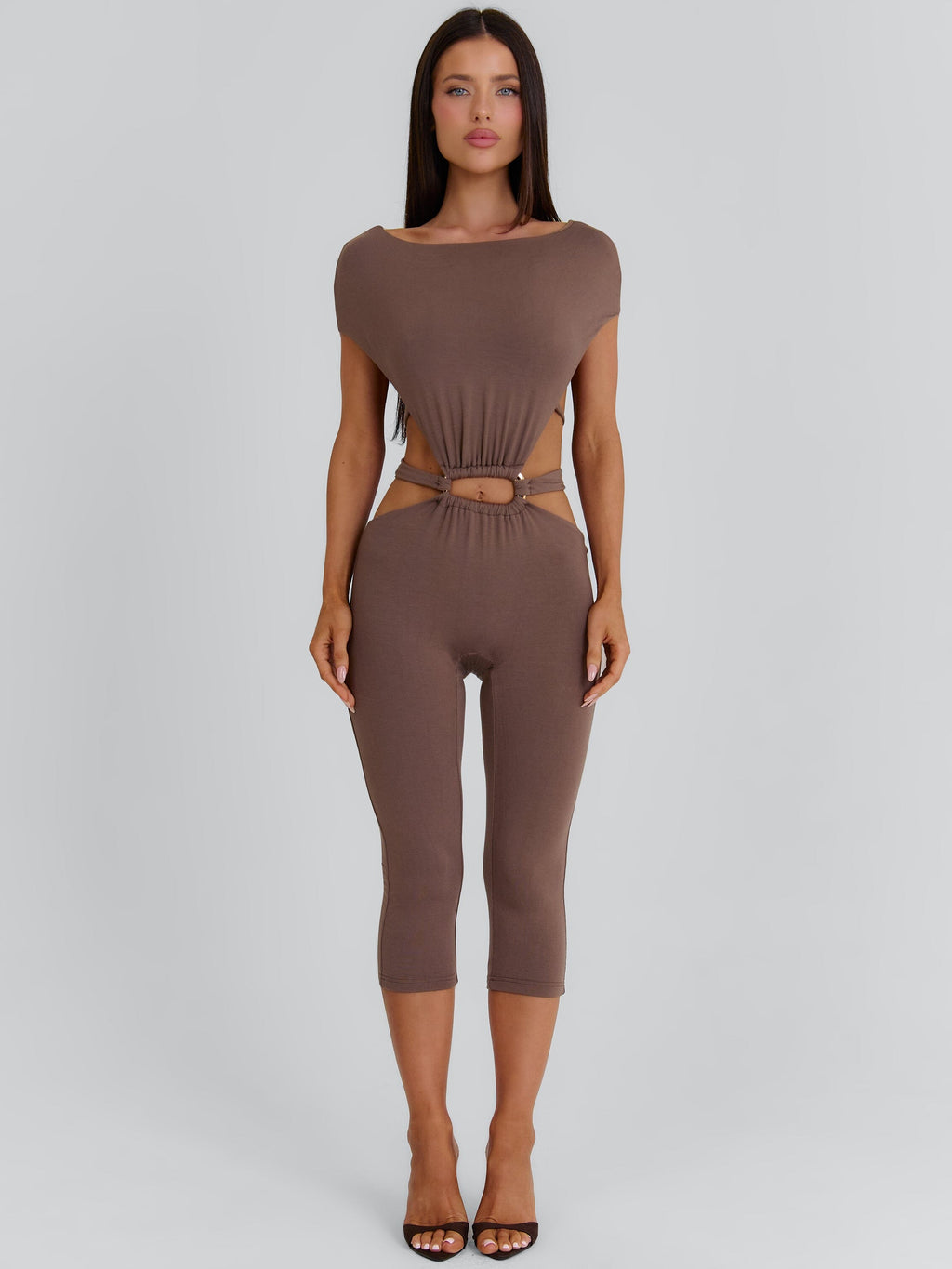 Bibiana Capri Jumpsuit Brown