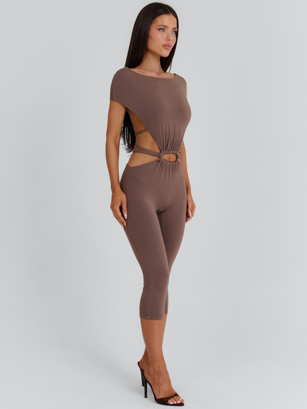Bibiana Capri Jumpsuit Brown