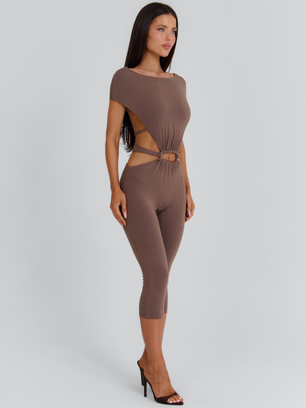 Bibiana Capri Jumpsuit Brown