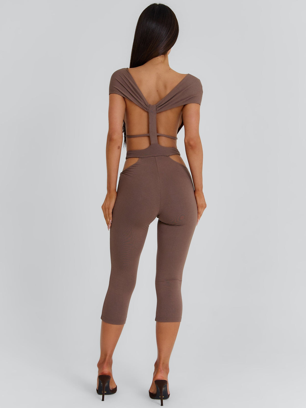 Bibiana Capri Jumpsuit Brown