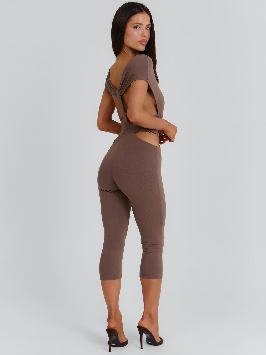 Bibiana Capri Jumpsuit Brown