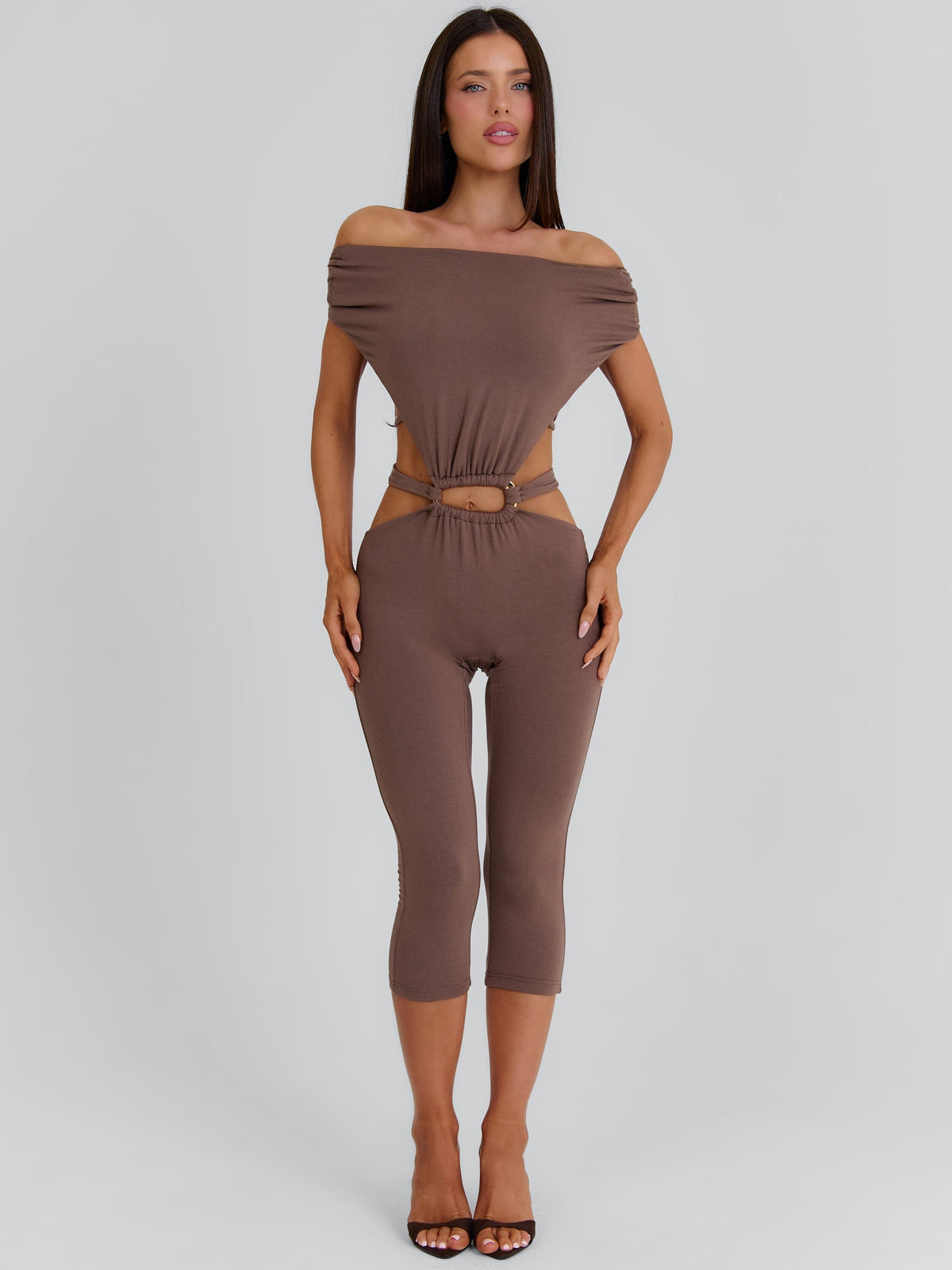 Bibiana Capri Jumpsuit Brown