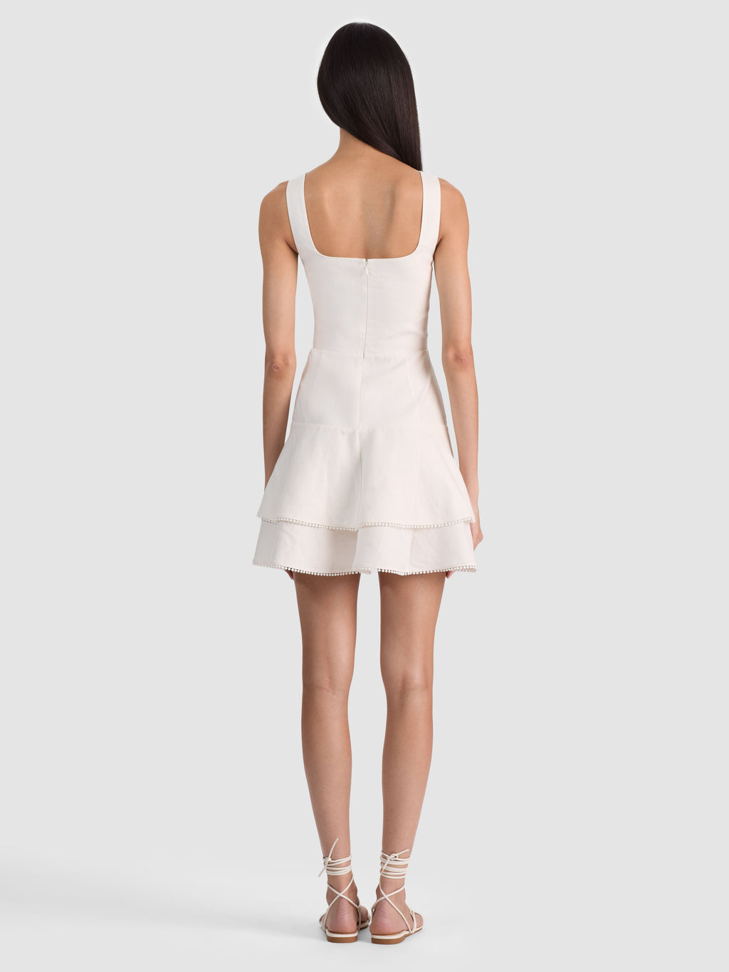 Miriam Sweetheart Mini Dress - Off White