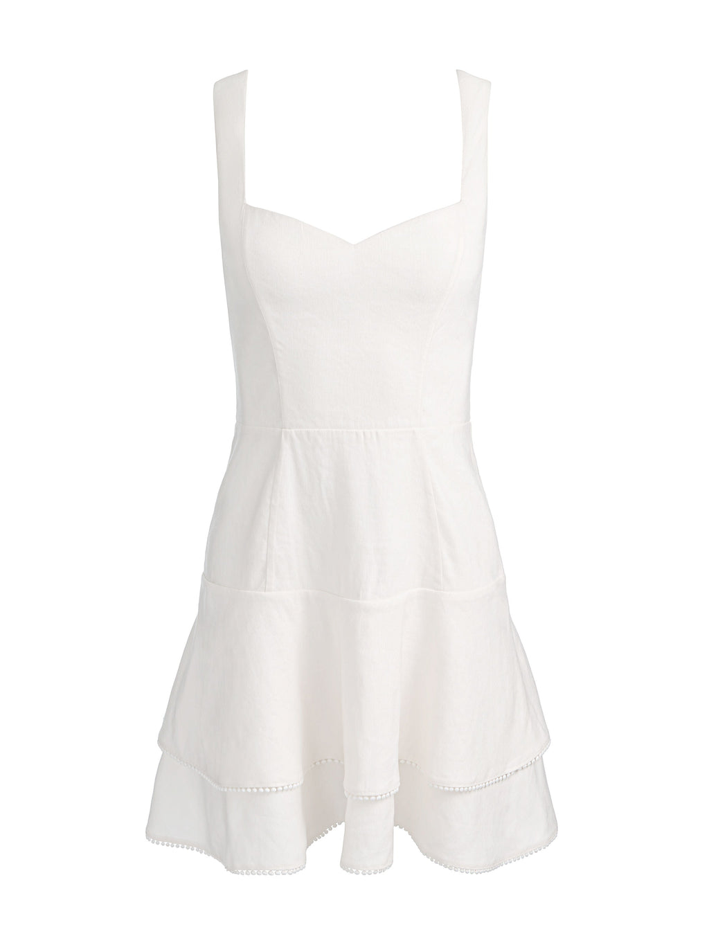 Miriam Sweetheart Mini Dress - Off White