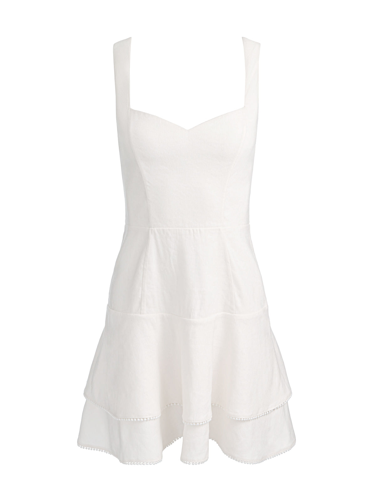 Miriam Sweetheart Mini Dress - Off White