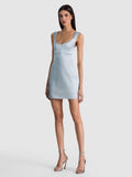 Renee Fitted Mini Dress - Blue Breeze