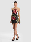 Katia Embellished Mini Dress - Soft Tulip Black