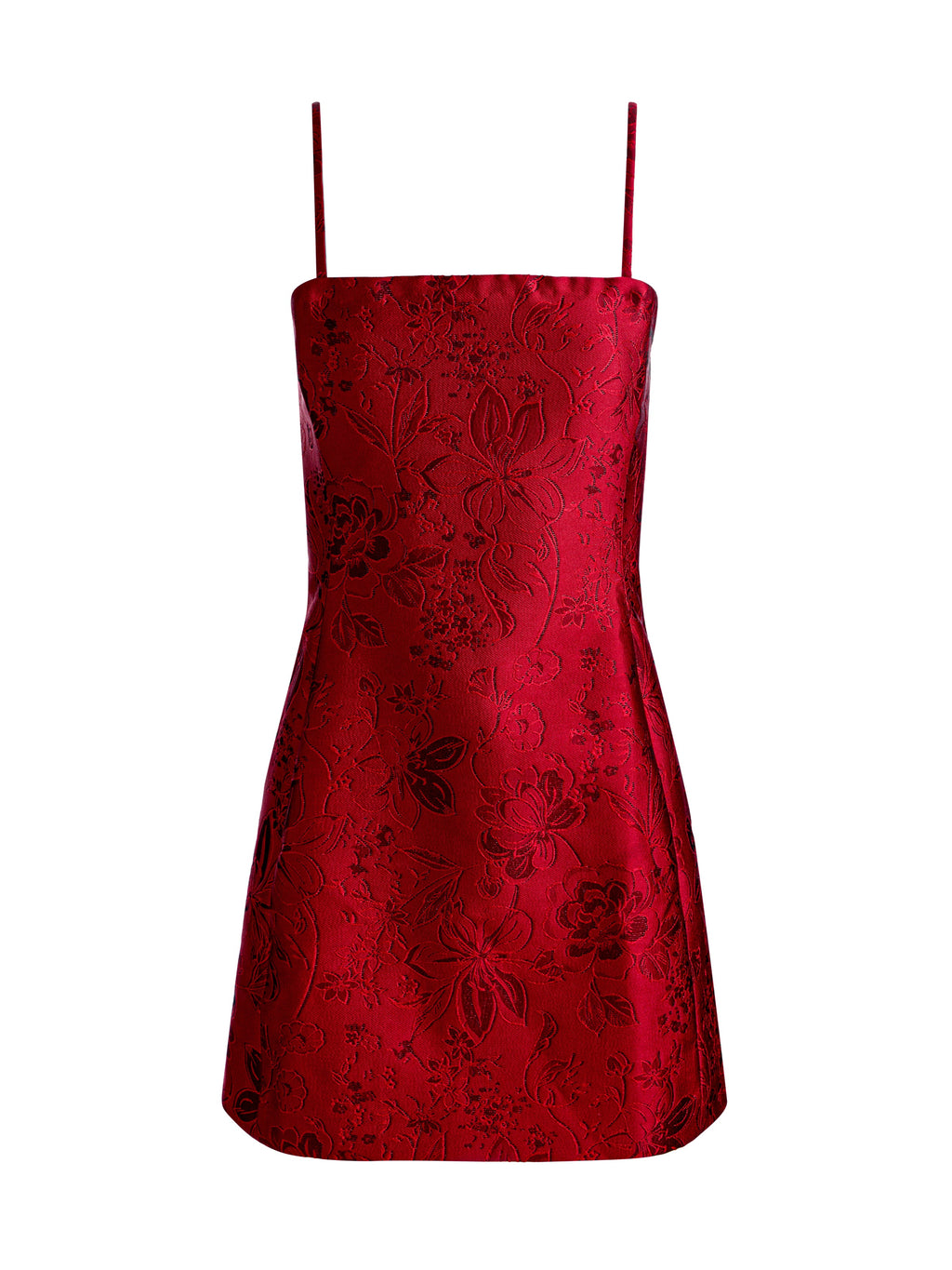 Velia Embroidered Mini Dress - Hibiscus