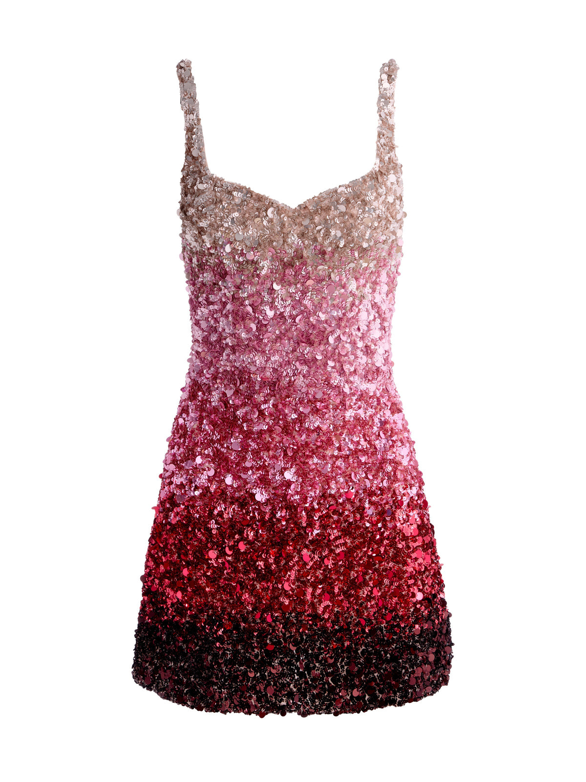 Eve Embellished Mini Dress - Ascendent Ombre Deep Pink
