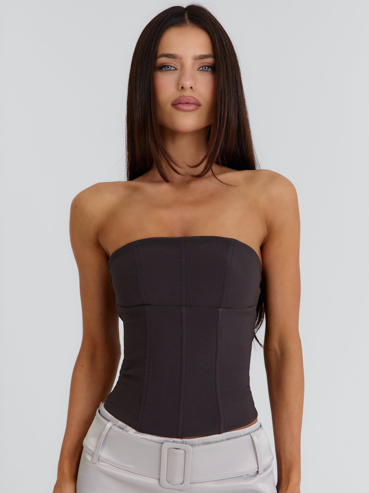 Chaya Corset Top Brown