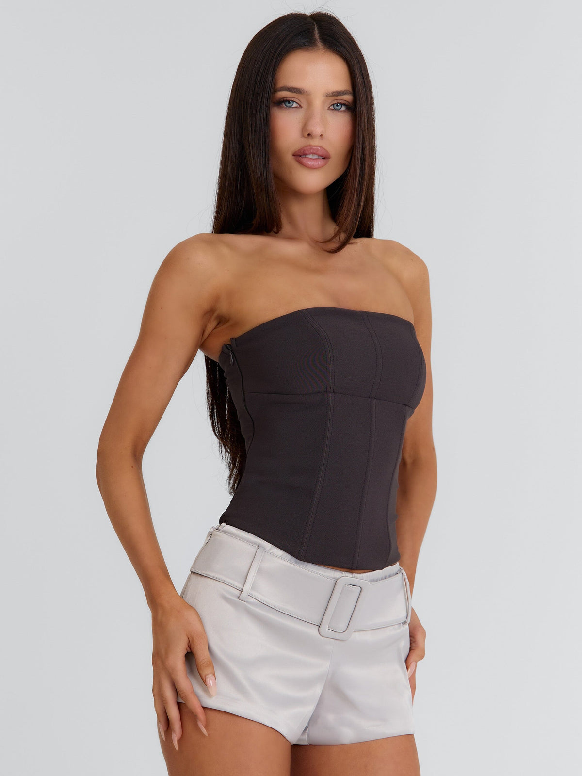 Chaya Corset Top Brown