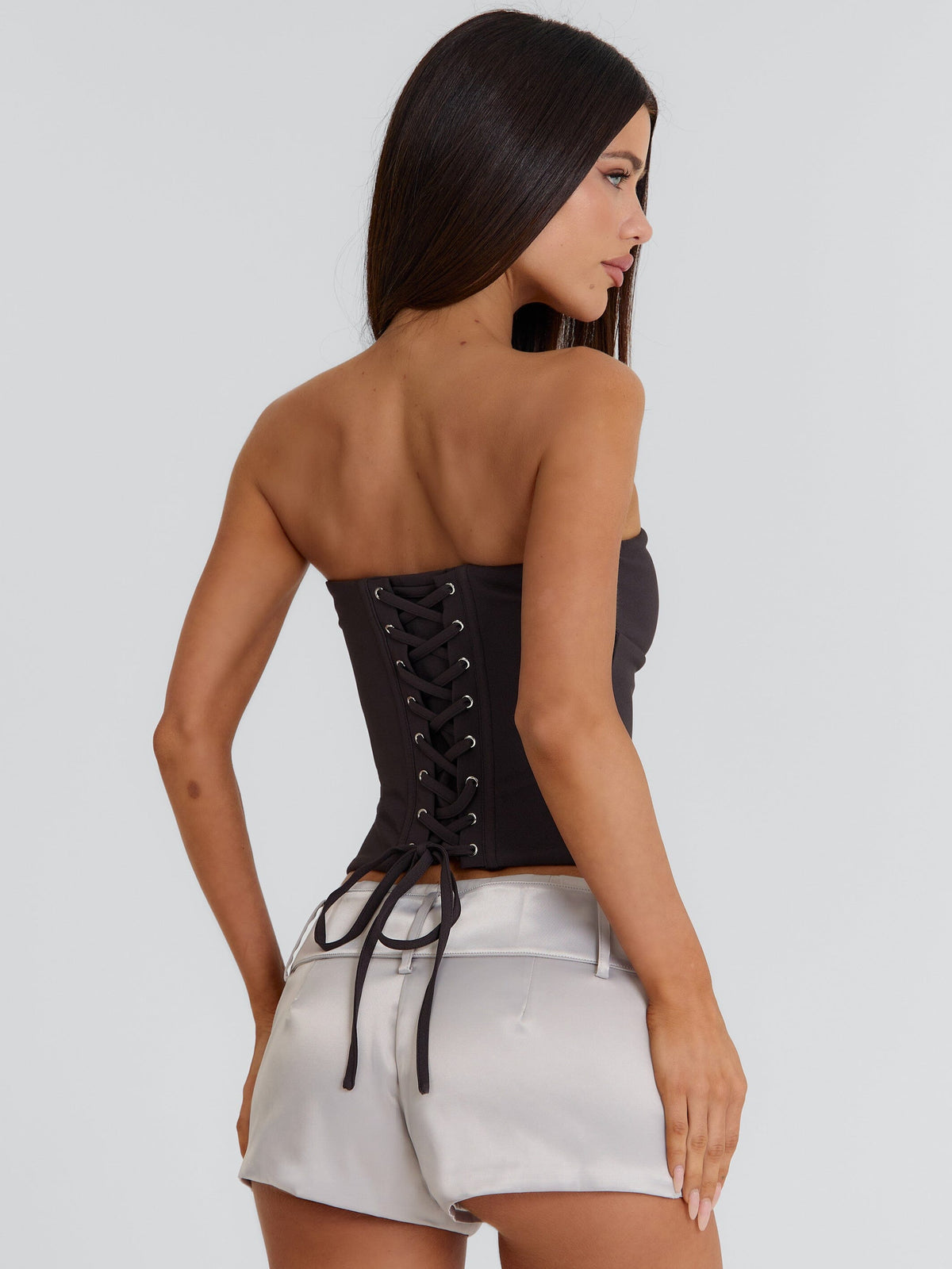 Chaya Corset Top Brown