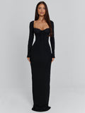 Dionne Long Sleeve Maxi Dress Black
