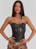 Ellise Corset Top Brown
