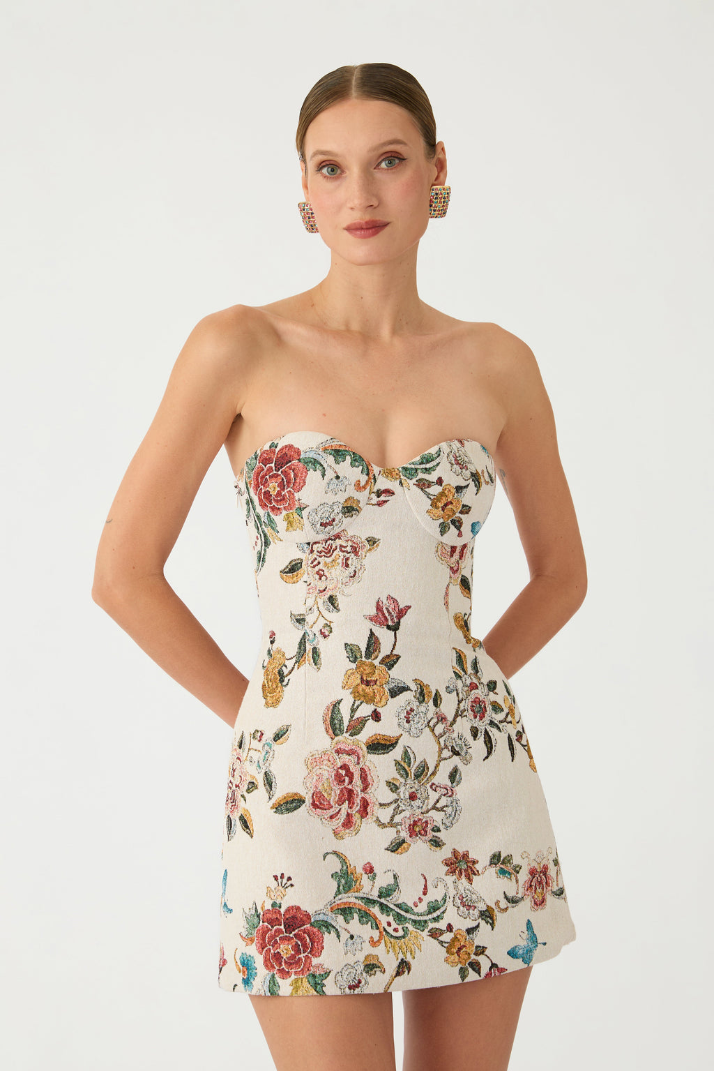 Maria Brocade Mini Dress