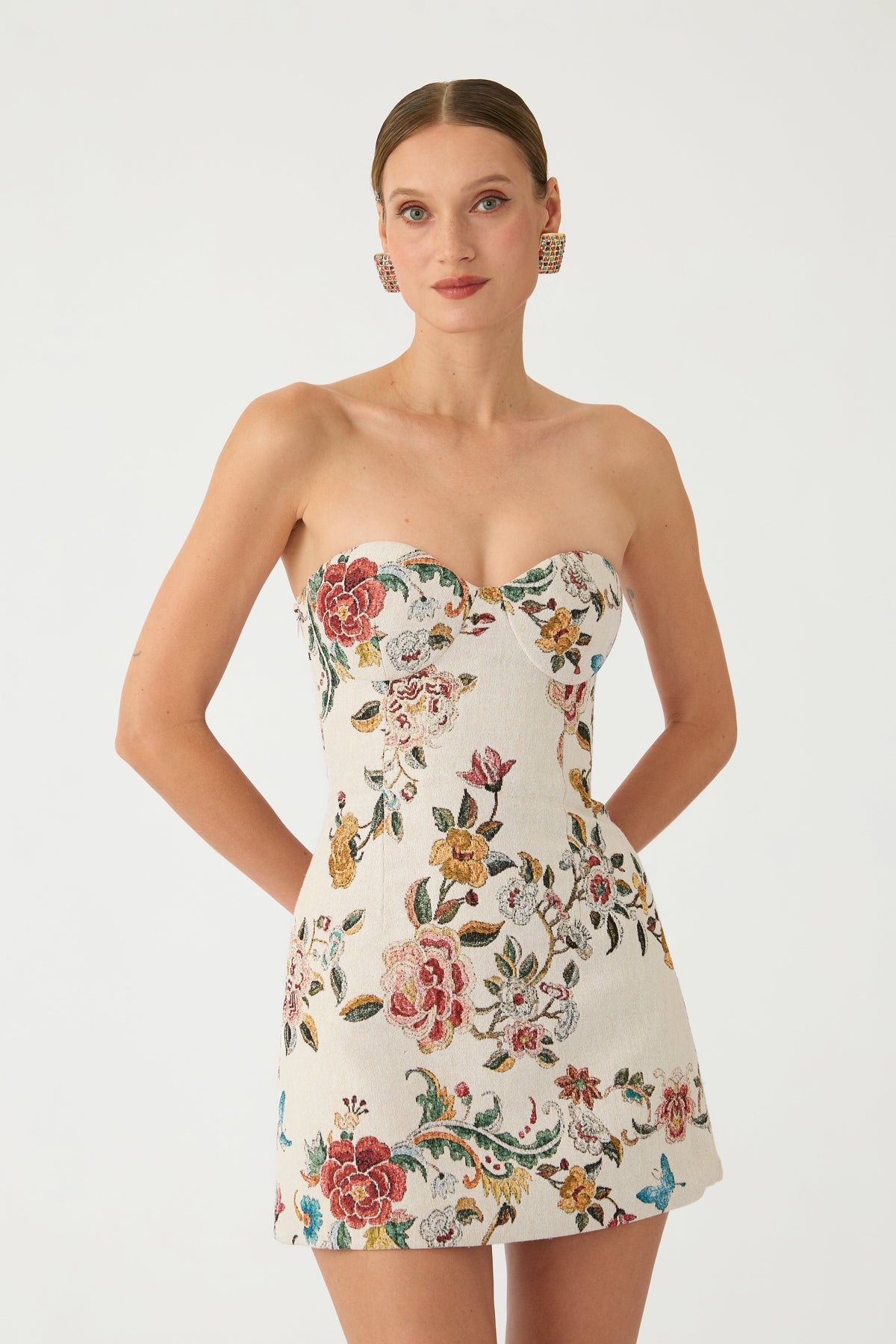 Maria Brocade Mini Dress