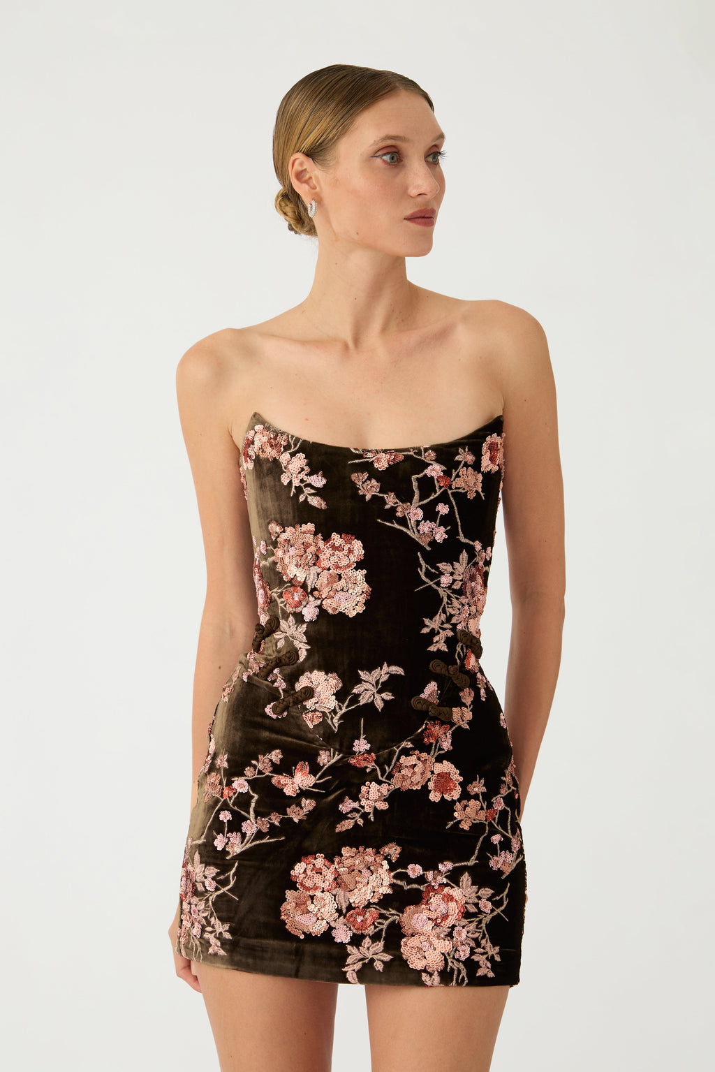 Anna Embroidered Mini Dress