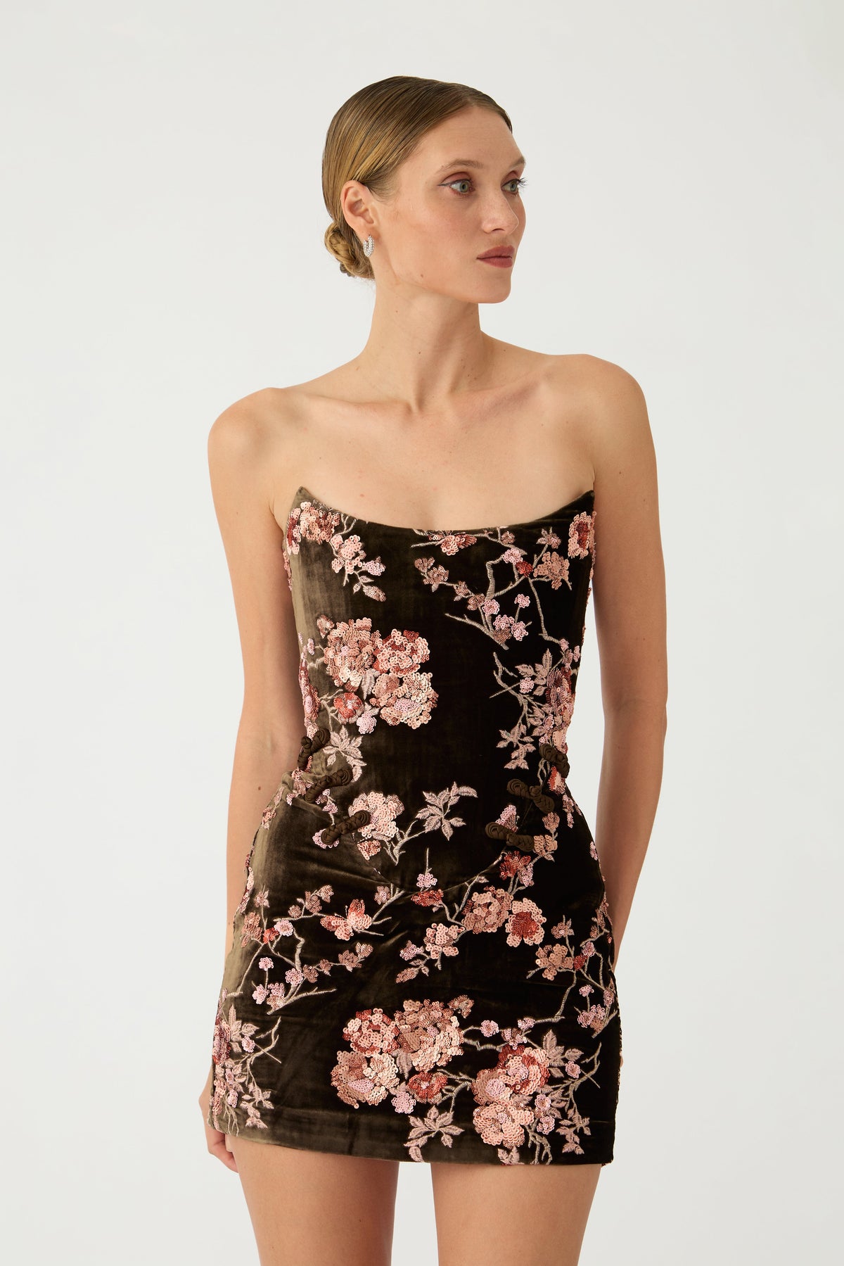 Anna Embroidered Mini Dress