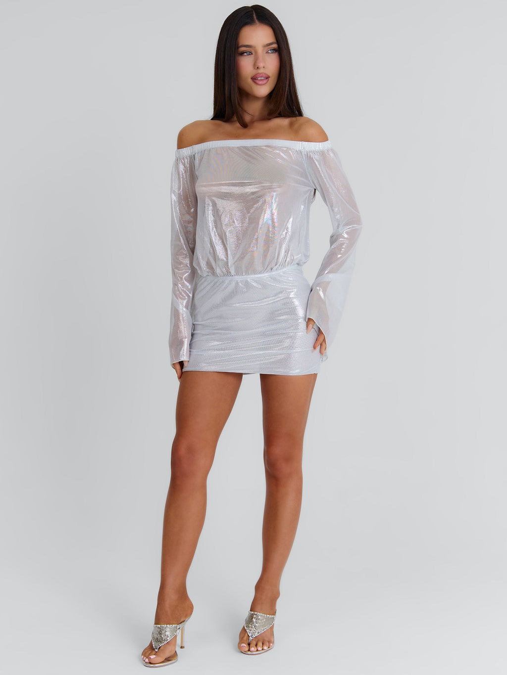 Gwendalyn Mini Dress Silver