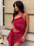 Imara Mini Dress Red Polka Dot