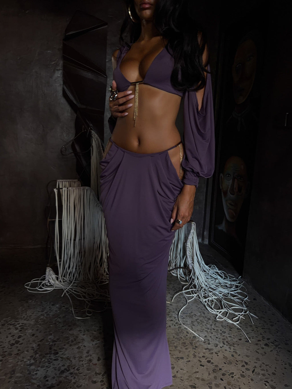 Hadasa Crop Top Purple