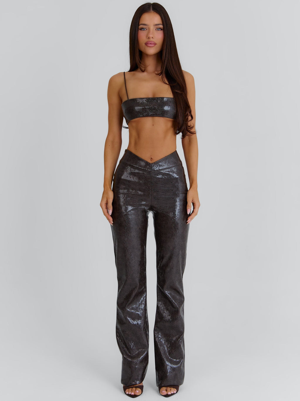 Ishani Crop Top Chocolate Brown