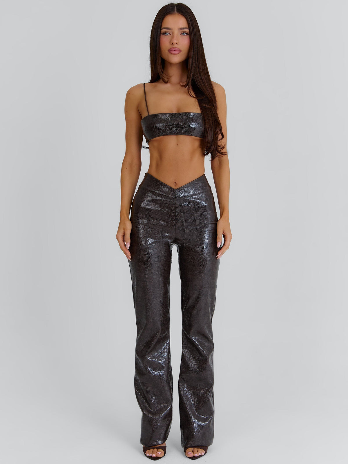 Ishani Crop Top Chocolate Brown