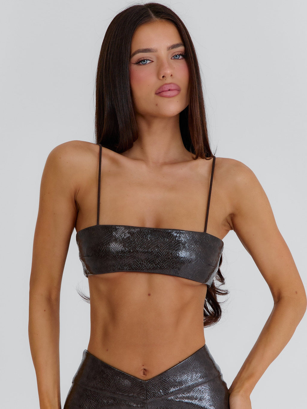 Ishani Crop Top Chocolate Brown