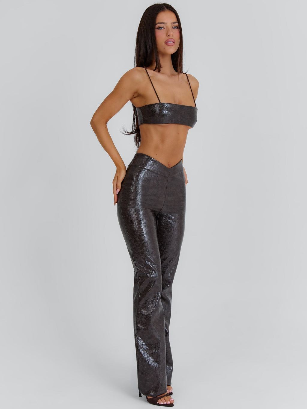 Ishani Crop Top Chocolate Brown